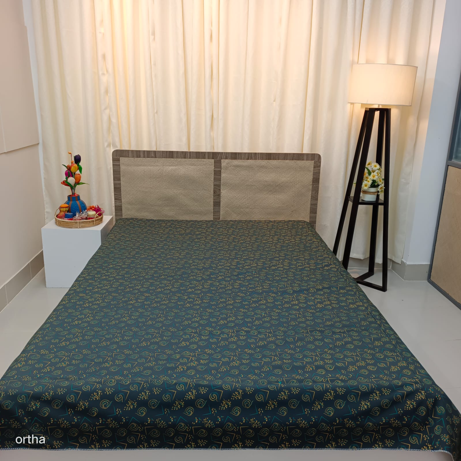Ortha King Size Waterproof Bedsheet - Without Head Pillow Cover - Dream Elegance