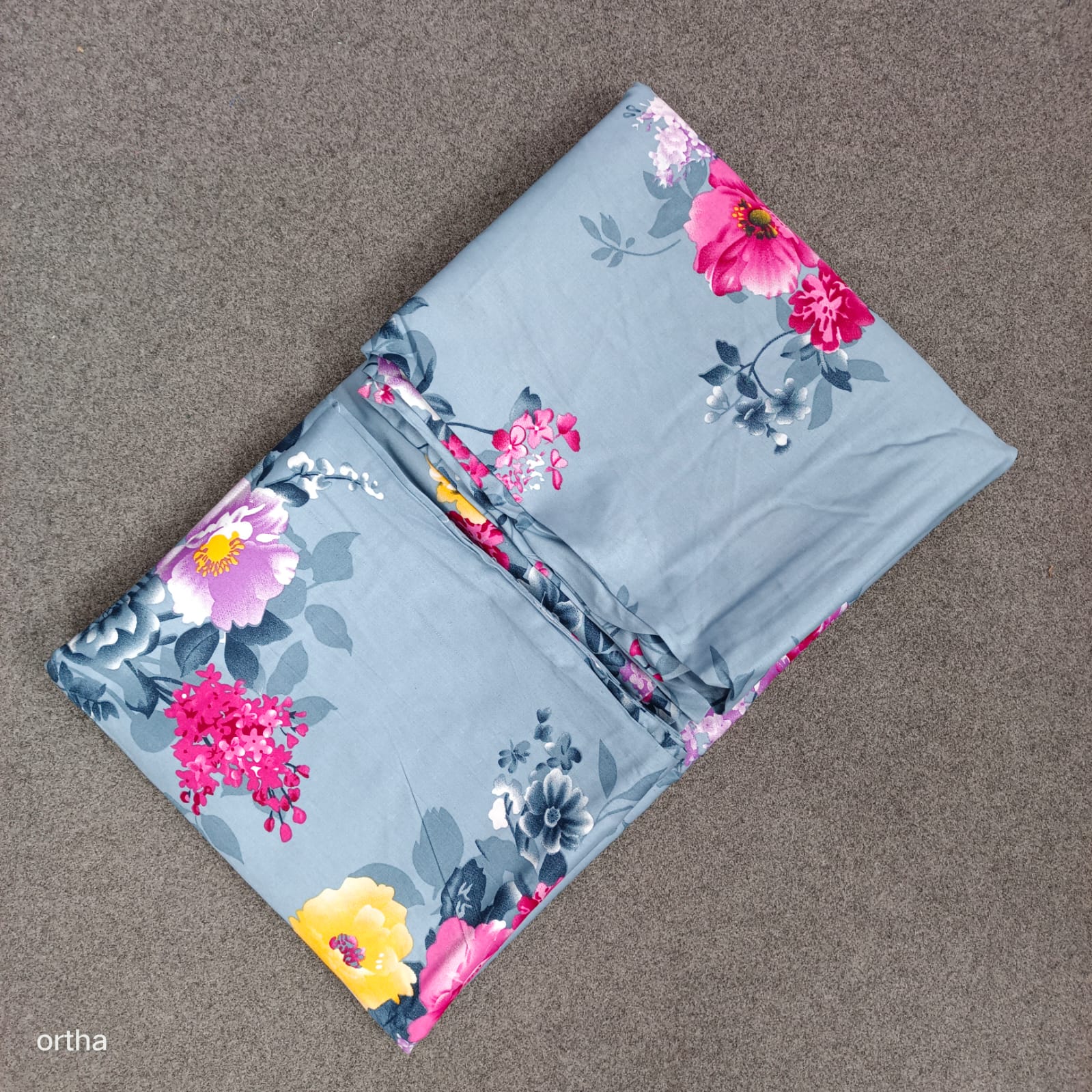 Finest Quality King Size Ortha Luxury Comforter Cover – Zipper System – 85*90 Inch – Ash Rose