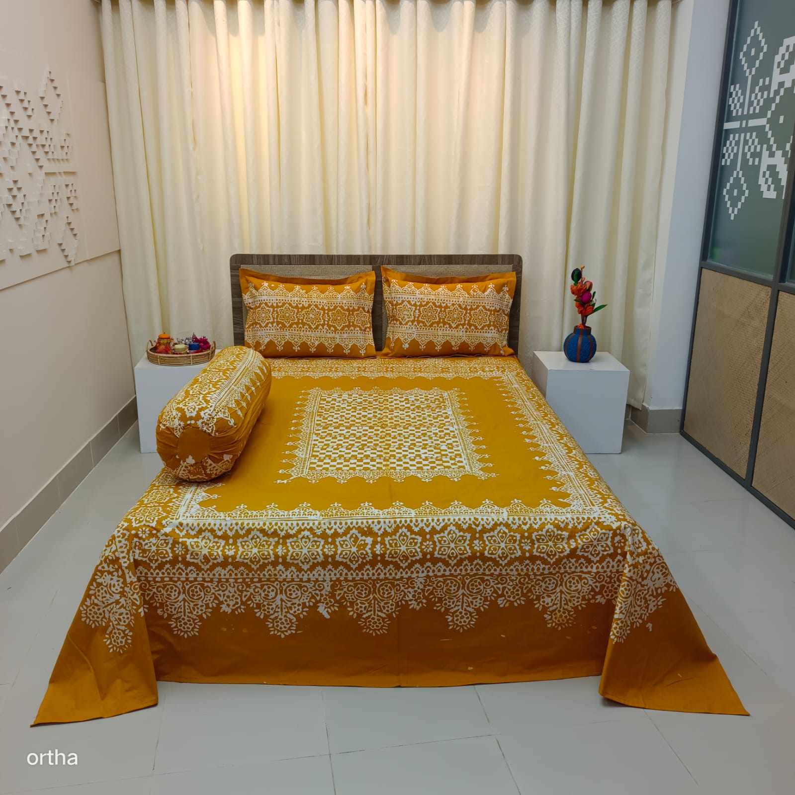 Ortha Mom Batik Designer Collection – 4 Pecs Set – Mridula Mustered