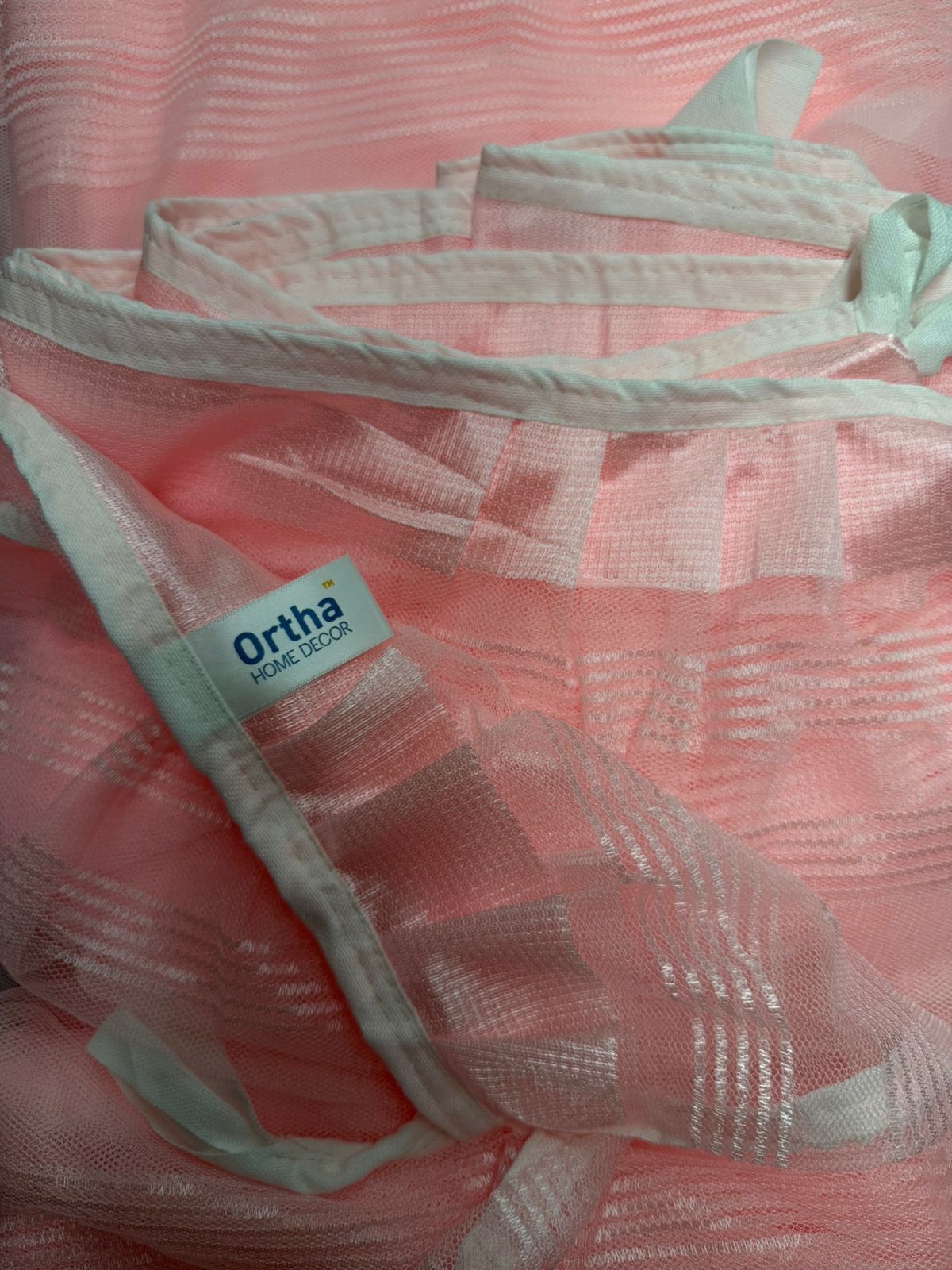 New Luxury Ortha Mosquito Net - King Size - Peach - 1 Pecs