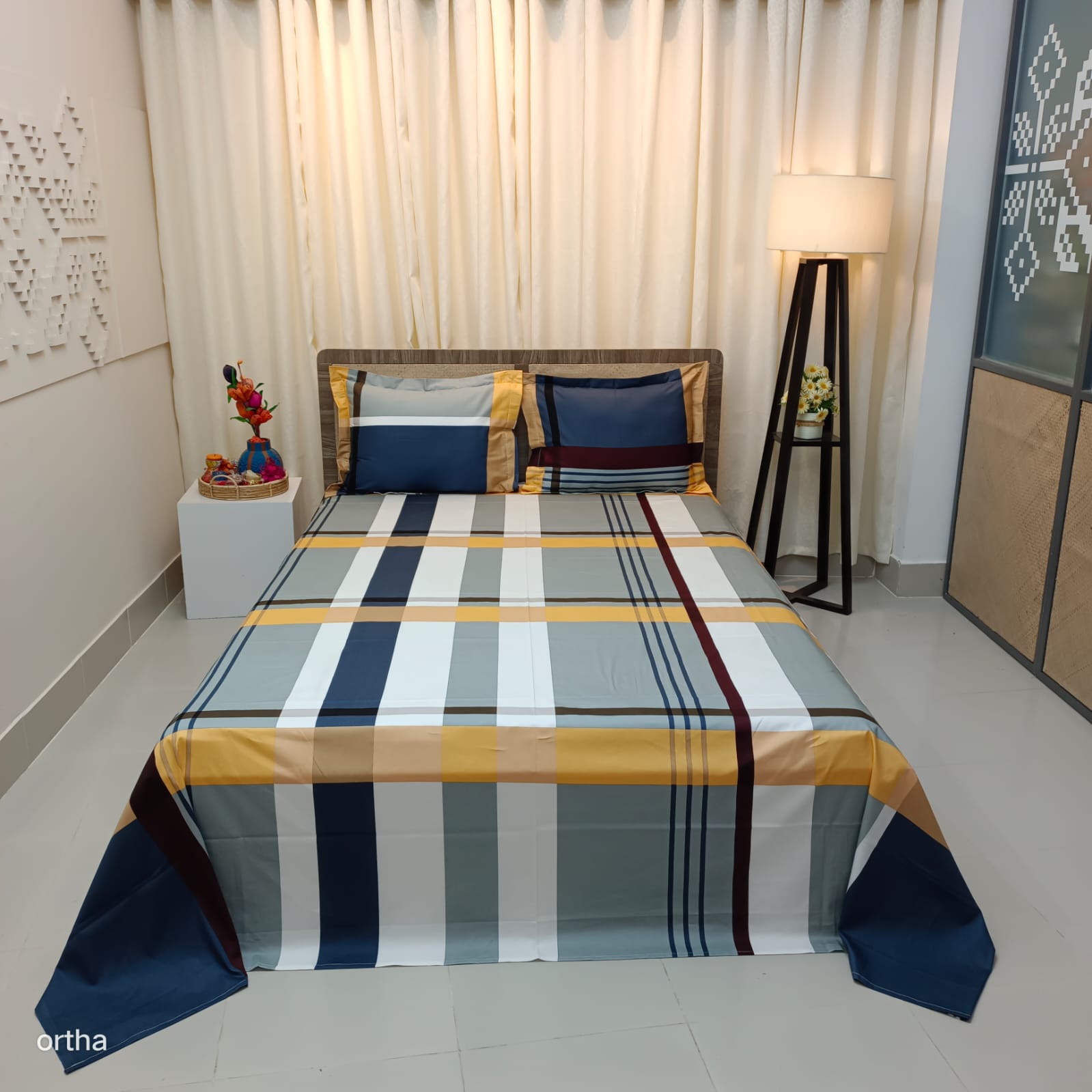 30/30 Count Premium Ortha Luxury Exclusive Bedsheet – King Size – 3 Pecs Set