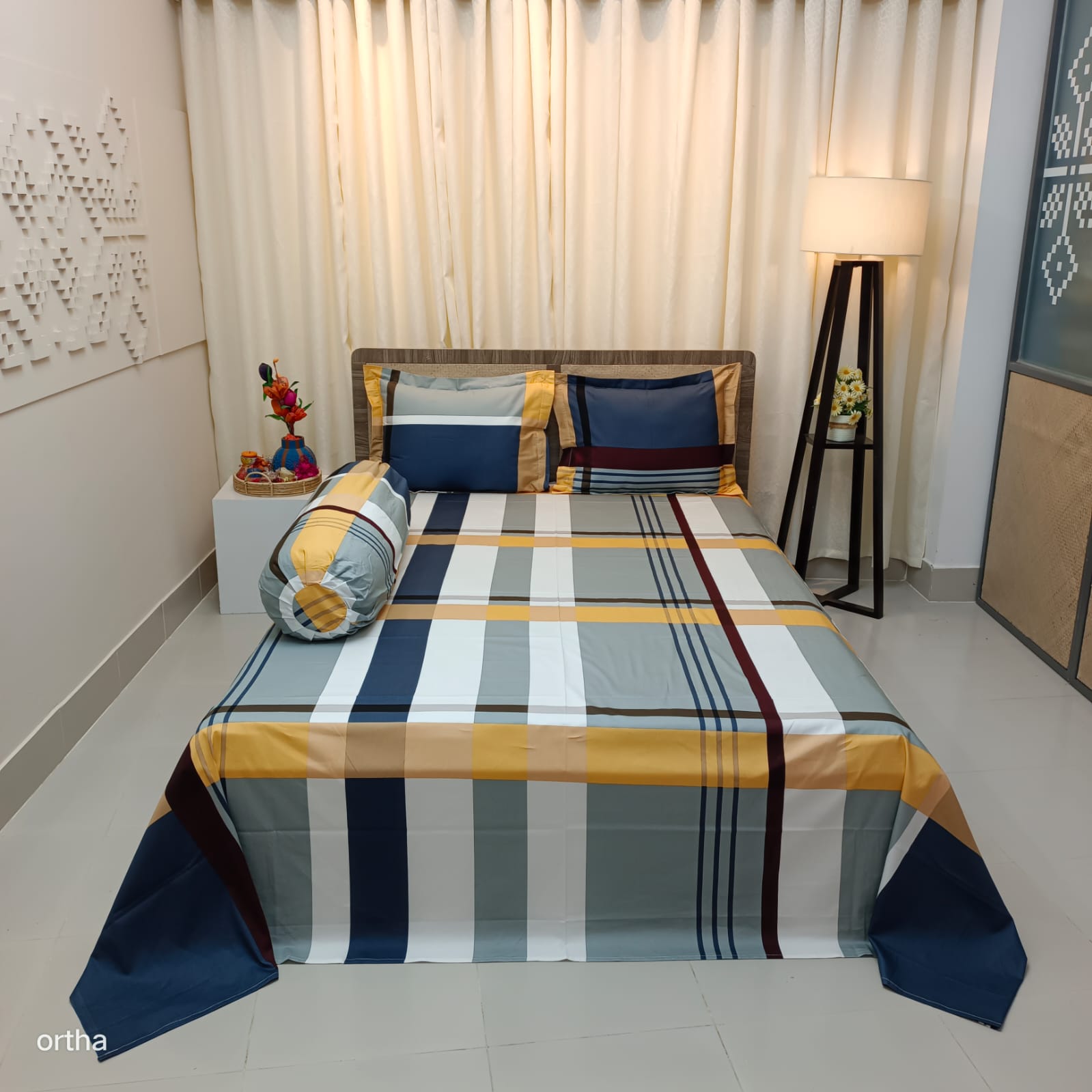 30/30 Count Premium Ortha Luxury Exclusive Bedsheet – King Size – 4 Pecs Set