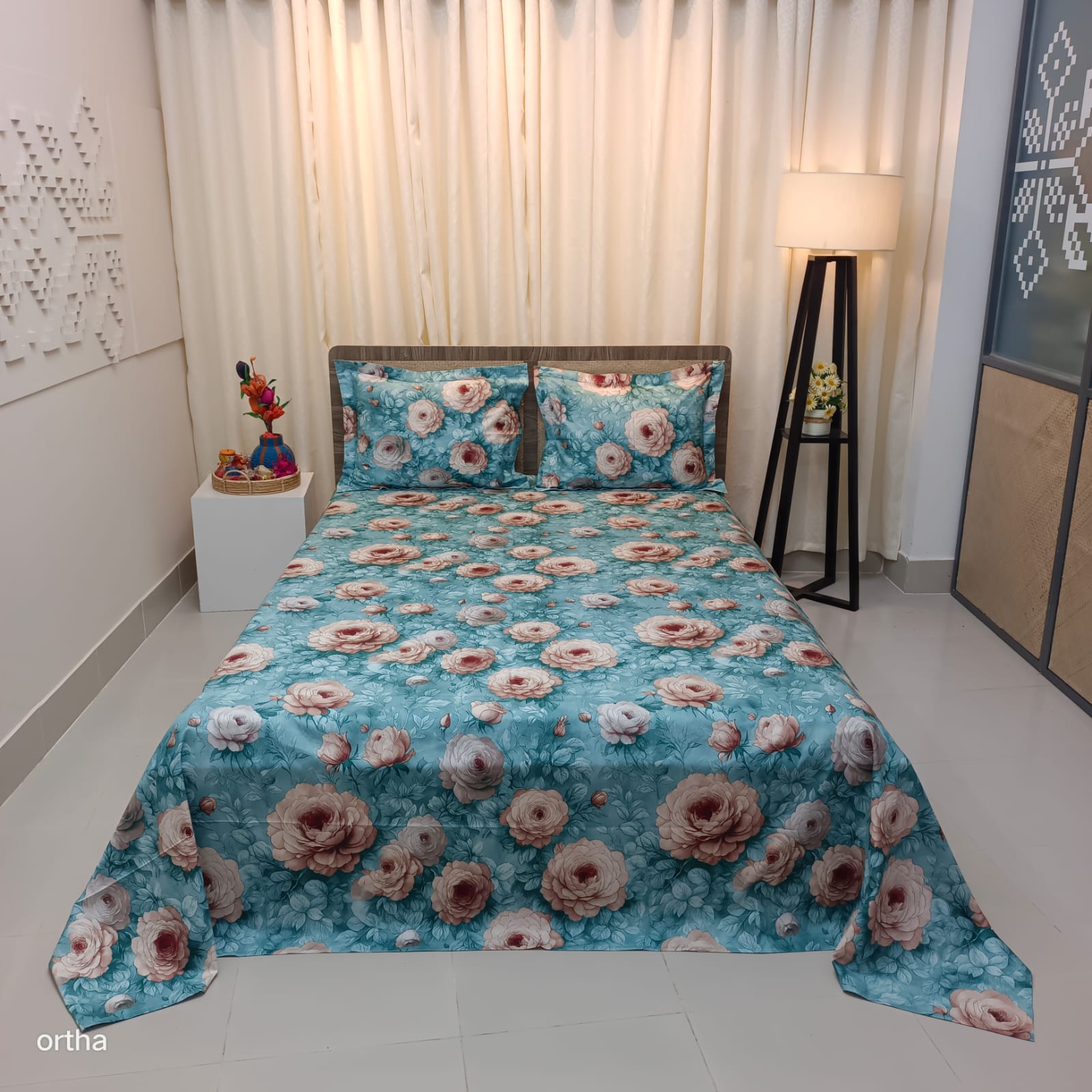 30/30 Count Premium Ortha Luxury Exclusive Bedsheet – King Size – 3 Pecs Set