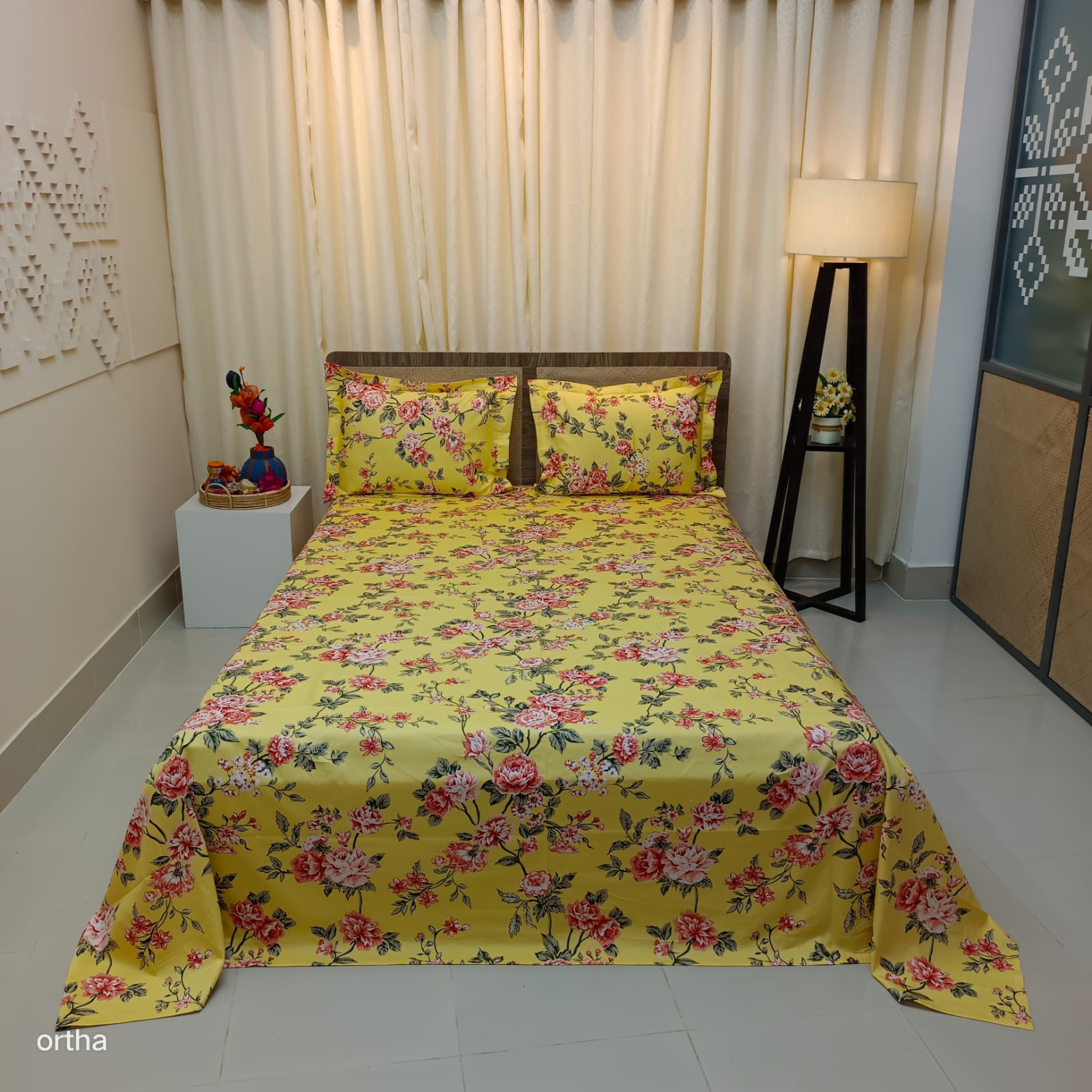 30/30 Count Premium Ortha Luxury Exclusive Bedsheet – King Size – 3 Pecs Set