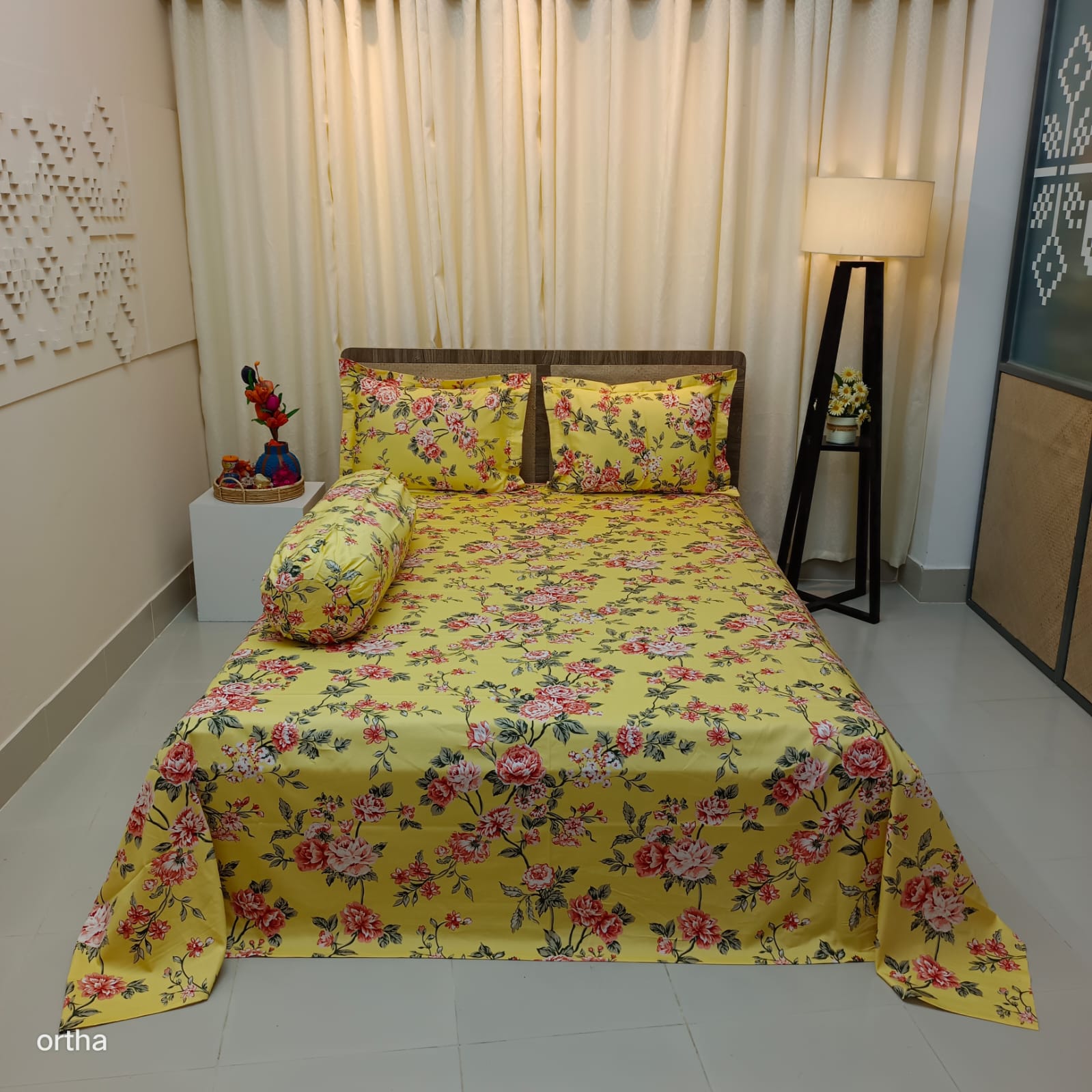 30/30 Count Premium Ortha Luxury Exclusive Bedsheet – King Size – 4 Pecs Set