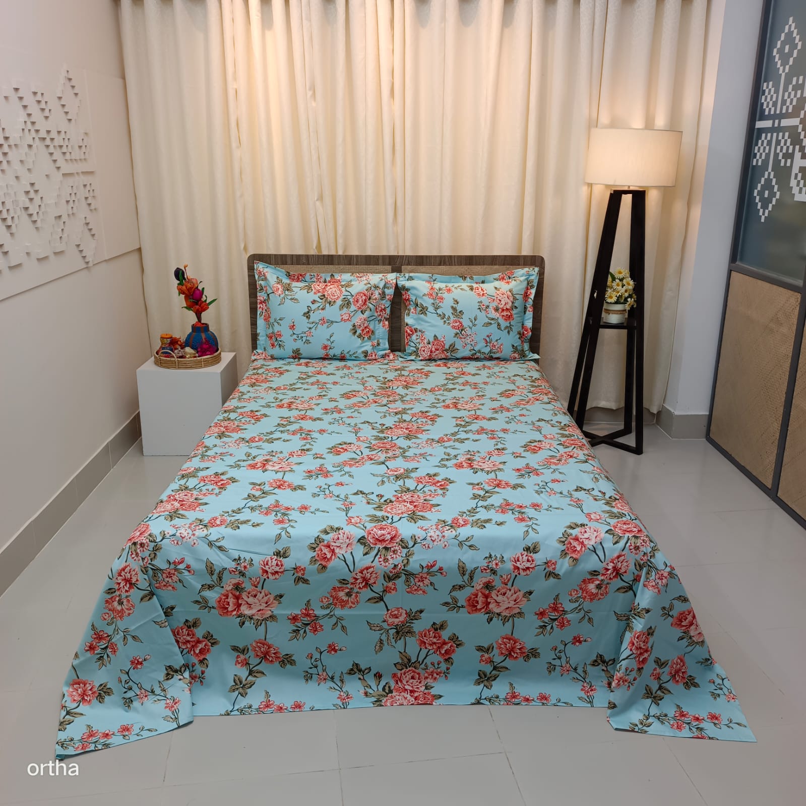 30/30 Count Premium Ortha Luxury Exclusive Bedsheet – King Size – 3 Pecs Set