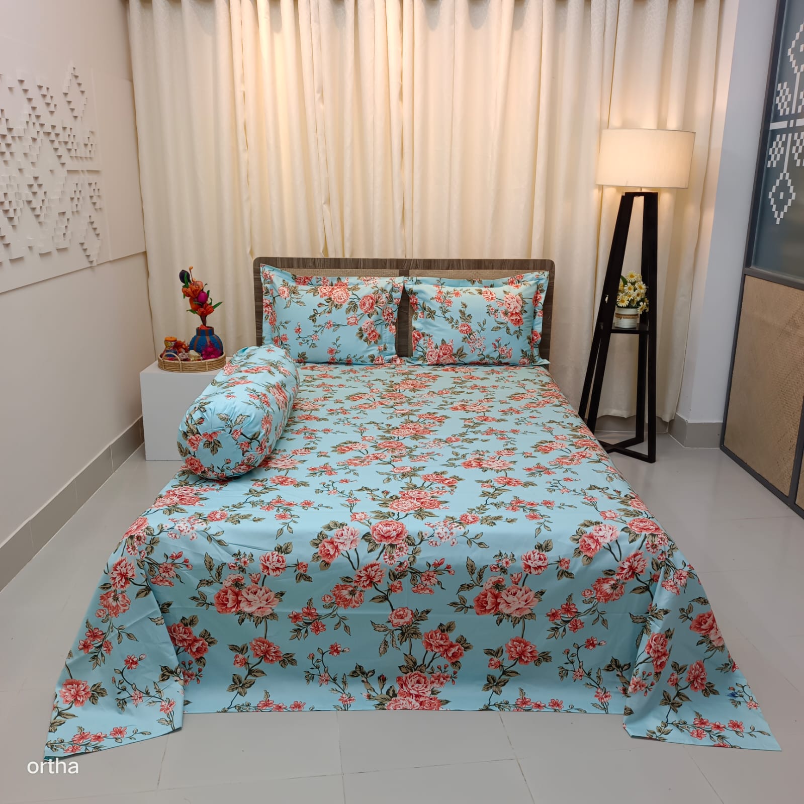 30/30 Count Premium Ortha Luxury Exclusive Bedsheet – King Size – 4 Pecs Set