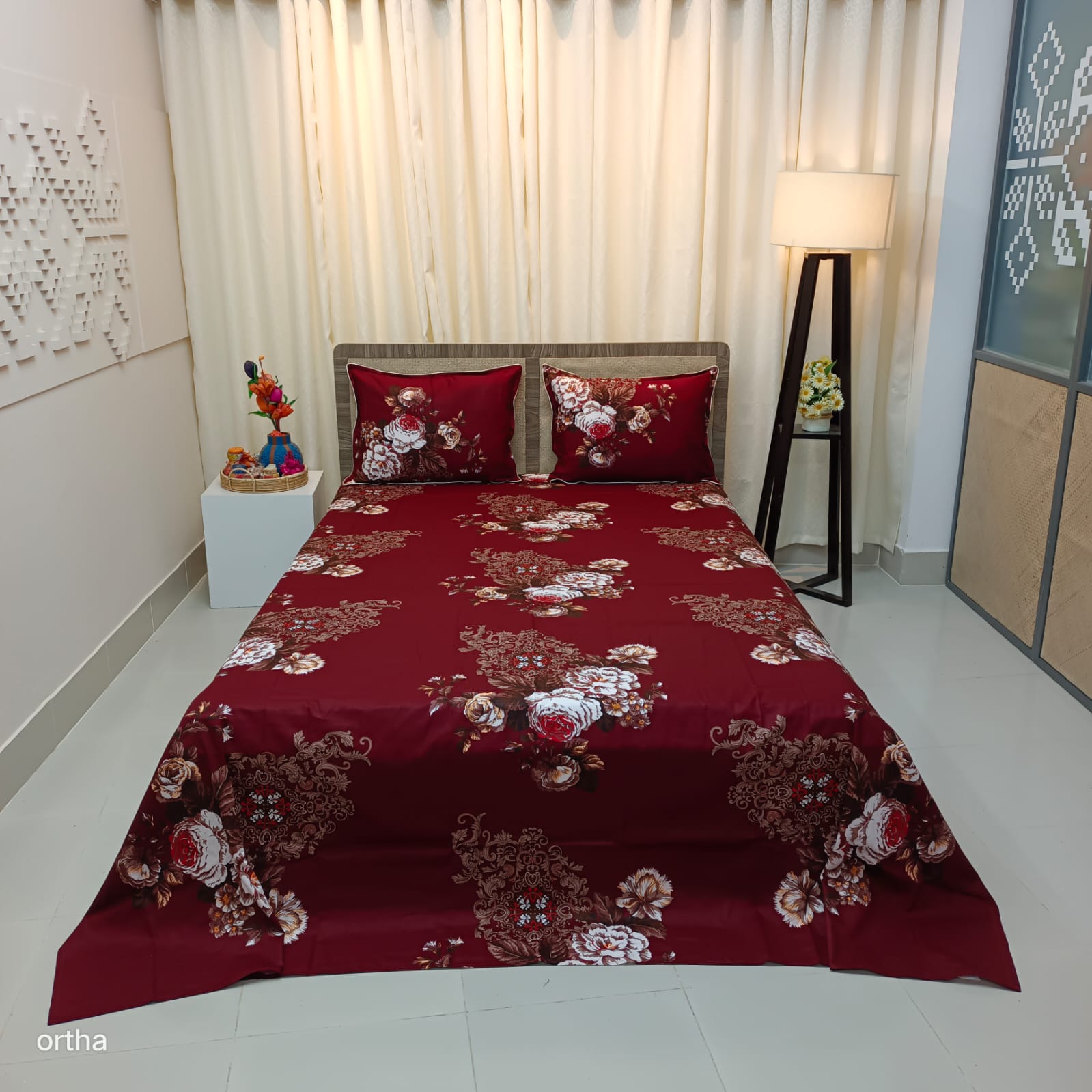 OLS Super King Size Luxury Twill Cotton Bedsheet - Best Selling
