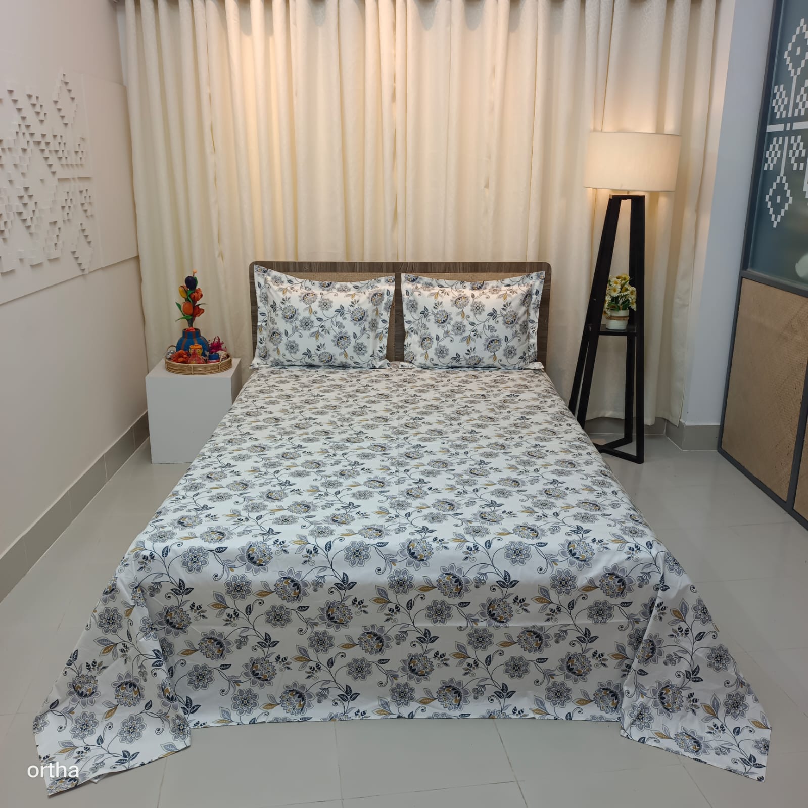 30/30 Count Premium Ortha Luxury Exclusive Bedsheet – King Size – 3 Pecs Set