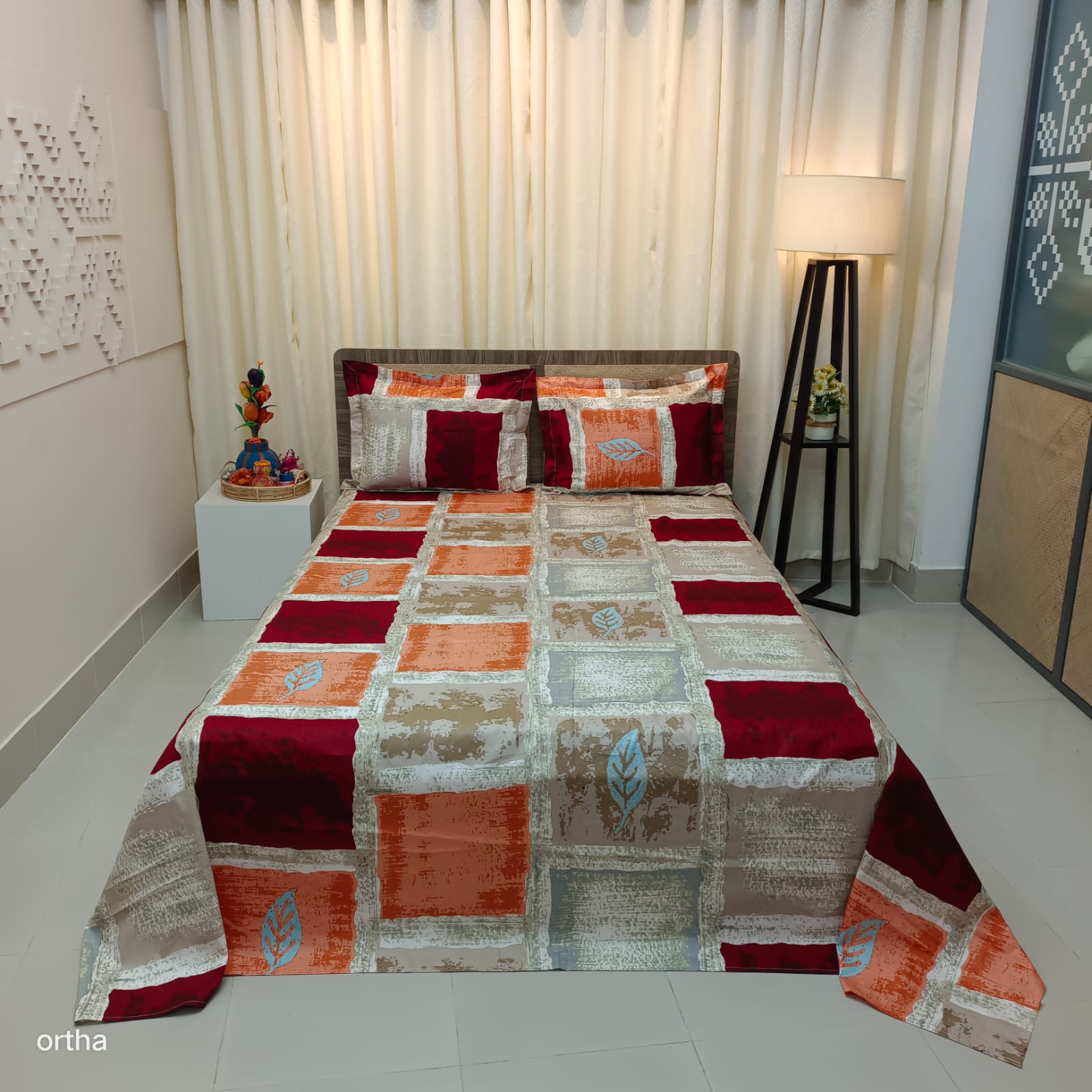 30/30 Count Premium Ortha Luxury Exclusive Bedsheet – King Size – 3 Pecs Set
