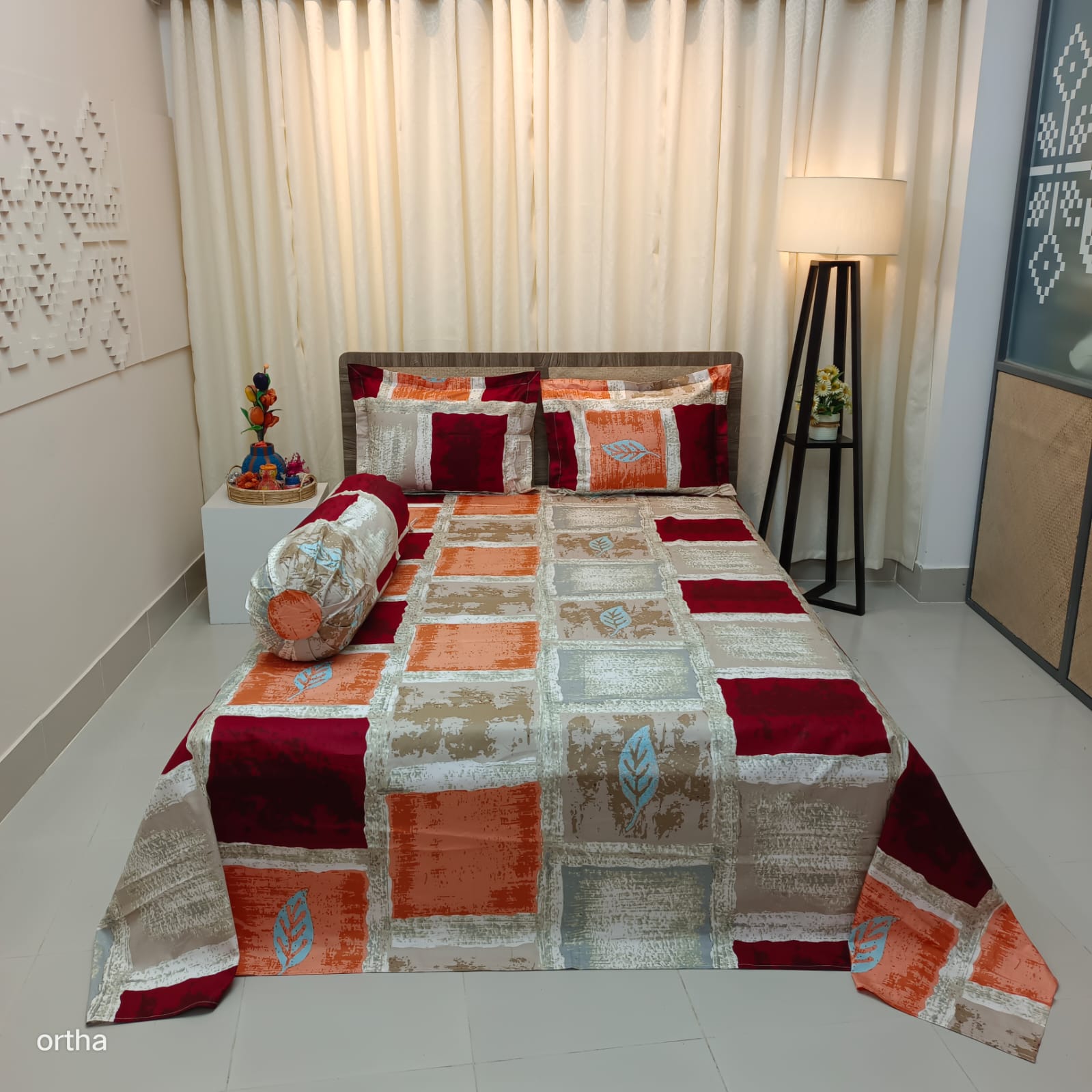 30/30 Count Premium Ortha Luxury Exclusive Bedsheet – King Size – 4 Pecs Set