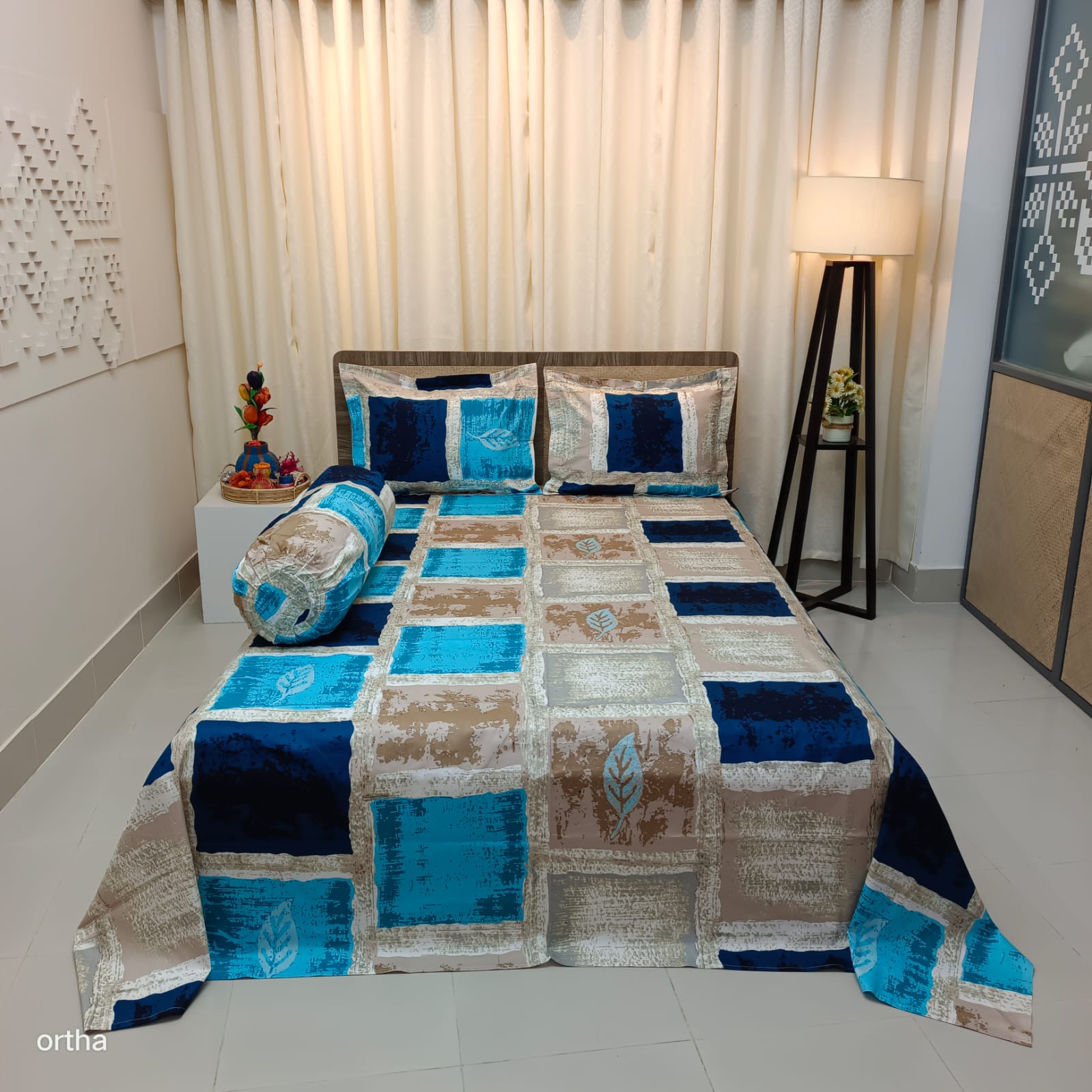 30/30 Count Premium Ortha Luxury Exclusive Bedsheet – King Size – 4 Pecs Set