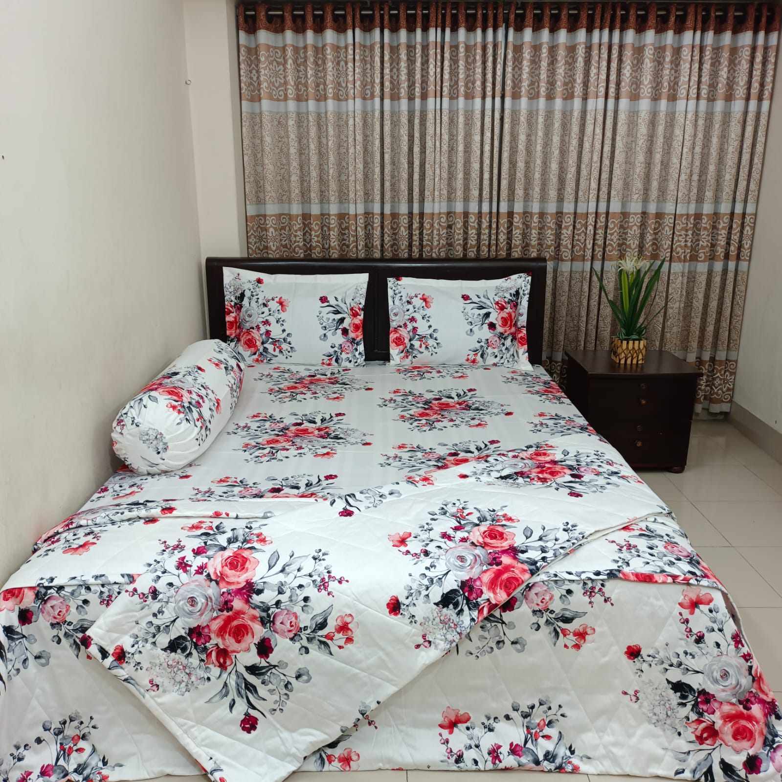 Ortha Premium 5 Pecs AC Quilt Set – King Size –  P White