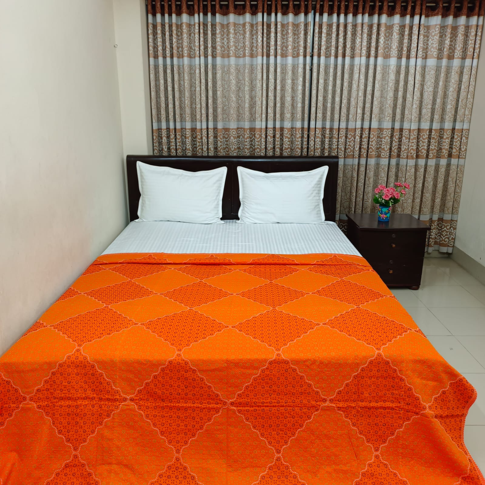 Ortha Nokshi Katha – King Size (78/90 Inch) – Orange