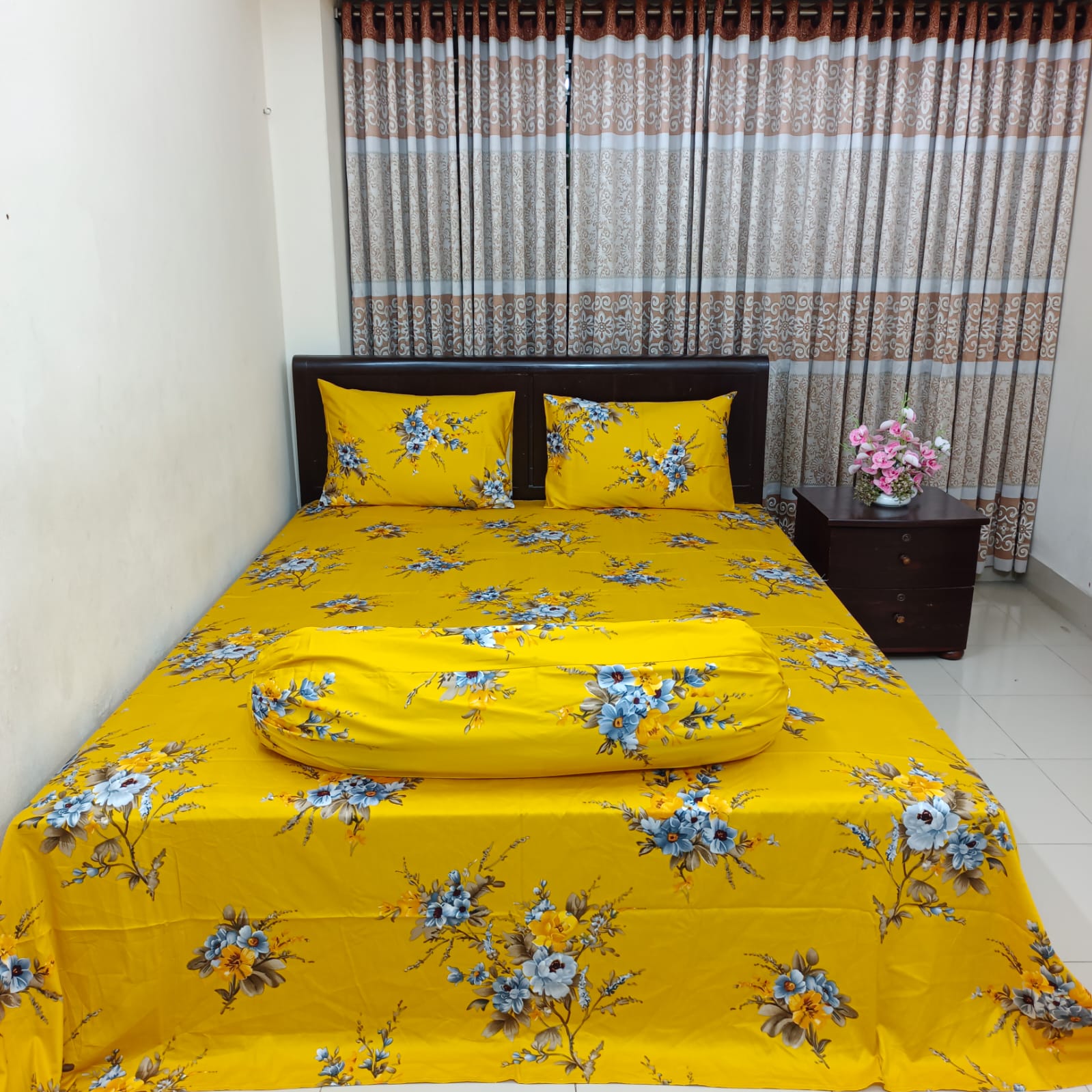 30/30 Count Luxury Exclusive Ortha Bedsheet – King Size – 4 Pecs Set – Bashonti