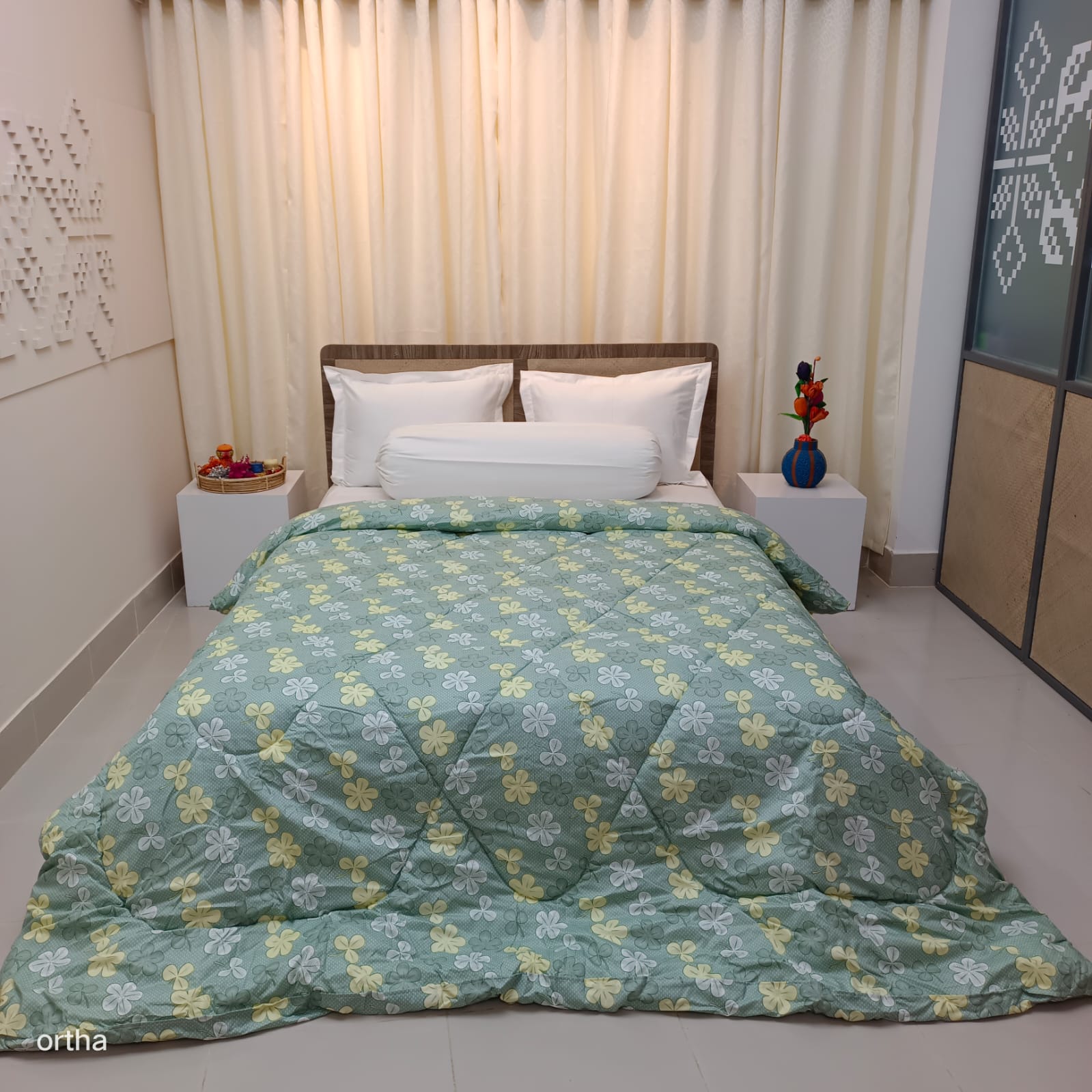 Export Quality King Size Ortha Exclusive Comforter (85 X 90 Inch) – Olive Star