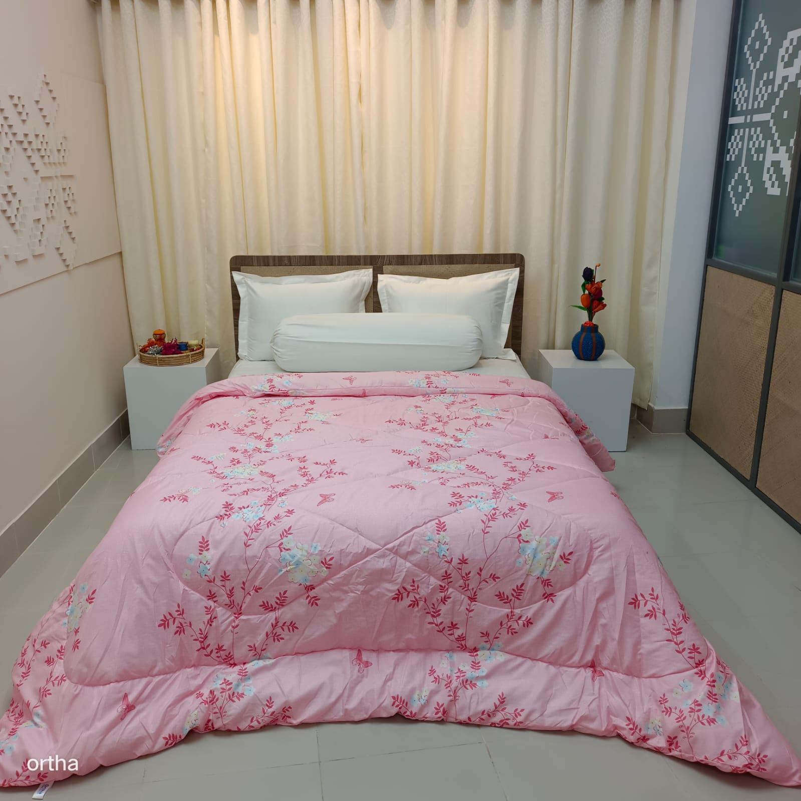 Export Quality King Size Ortha Exclusive Comforter (85 X 90 Inch) – Happy Pink