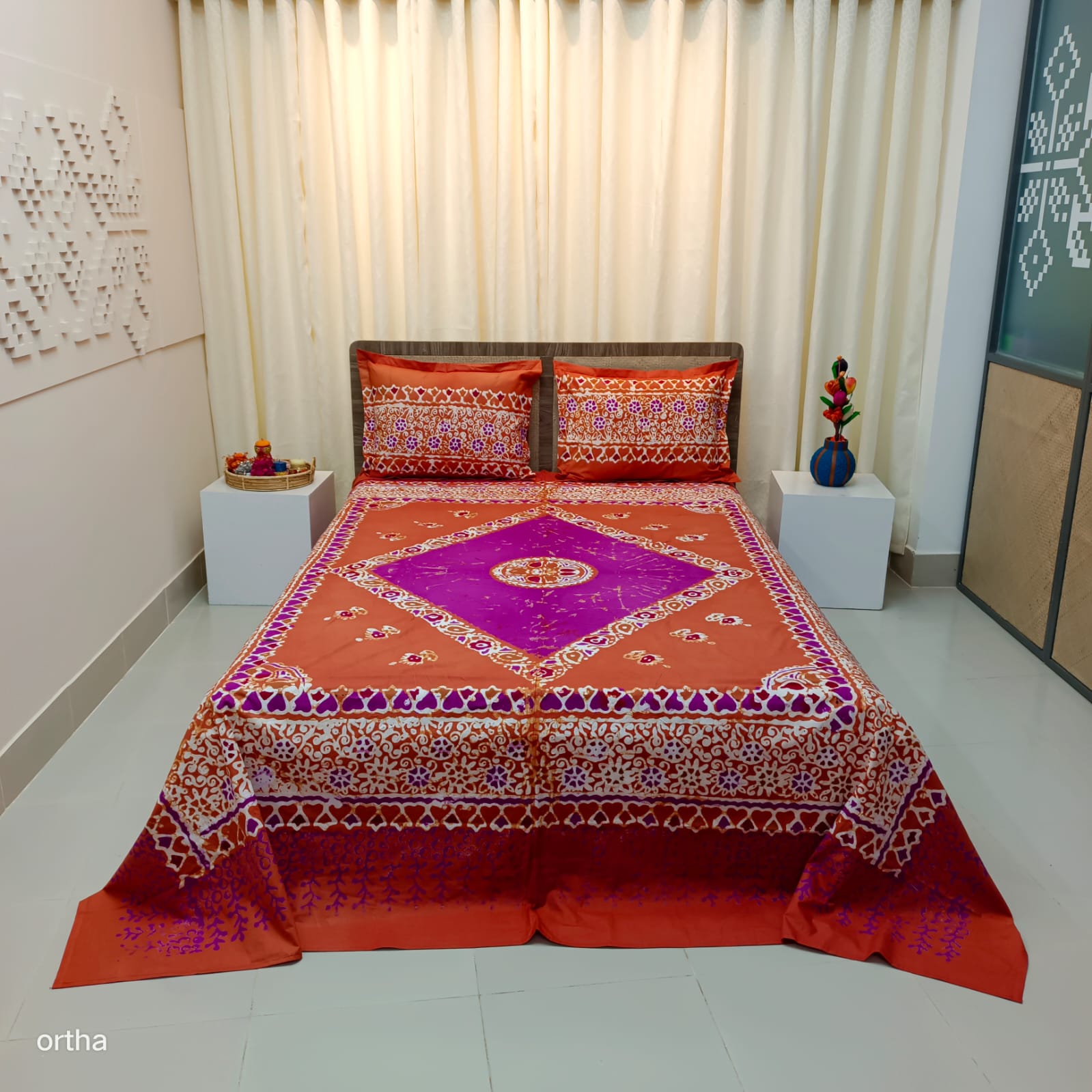 Ortha Designer Collection – 3 Pecs Set – Mom Batik - Purple