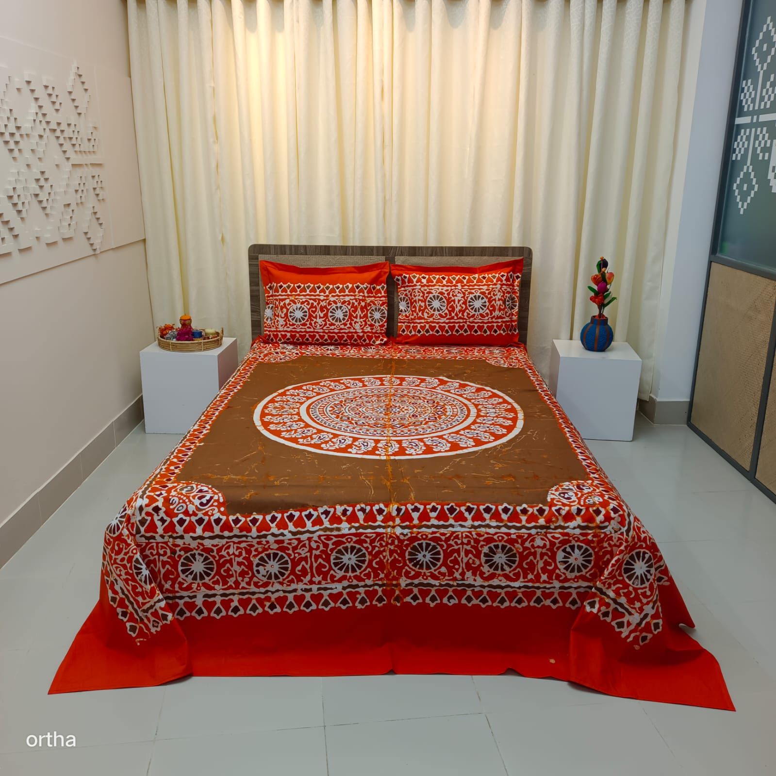 Ortha Designer Collection – 3 Pecs Set – Mom Batik – Biscuit