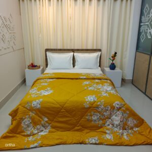 Finest Quality King Size Ortha Luxury Comforter (7 X 7.5 Feet) - Feather Touch Padding - Rose Mustered