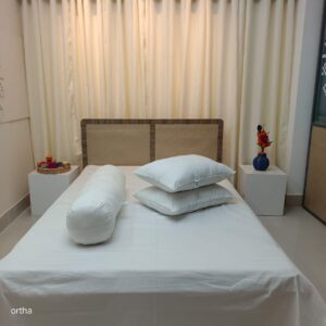 Premium Ortha Micro Fiber 2 Pecs Head Pillow - (18*24) Inch - Free 1 Pecs Side Pillow (34*40) Inch