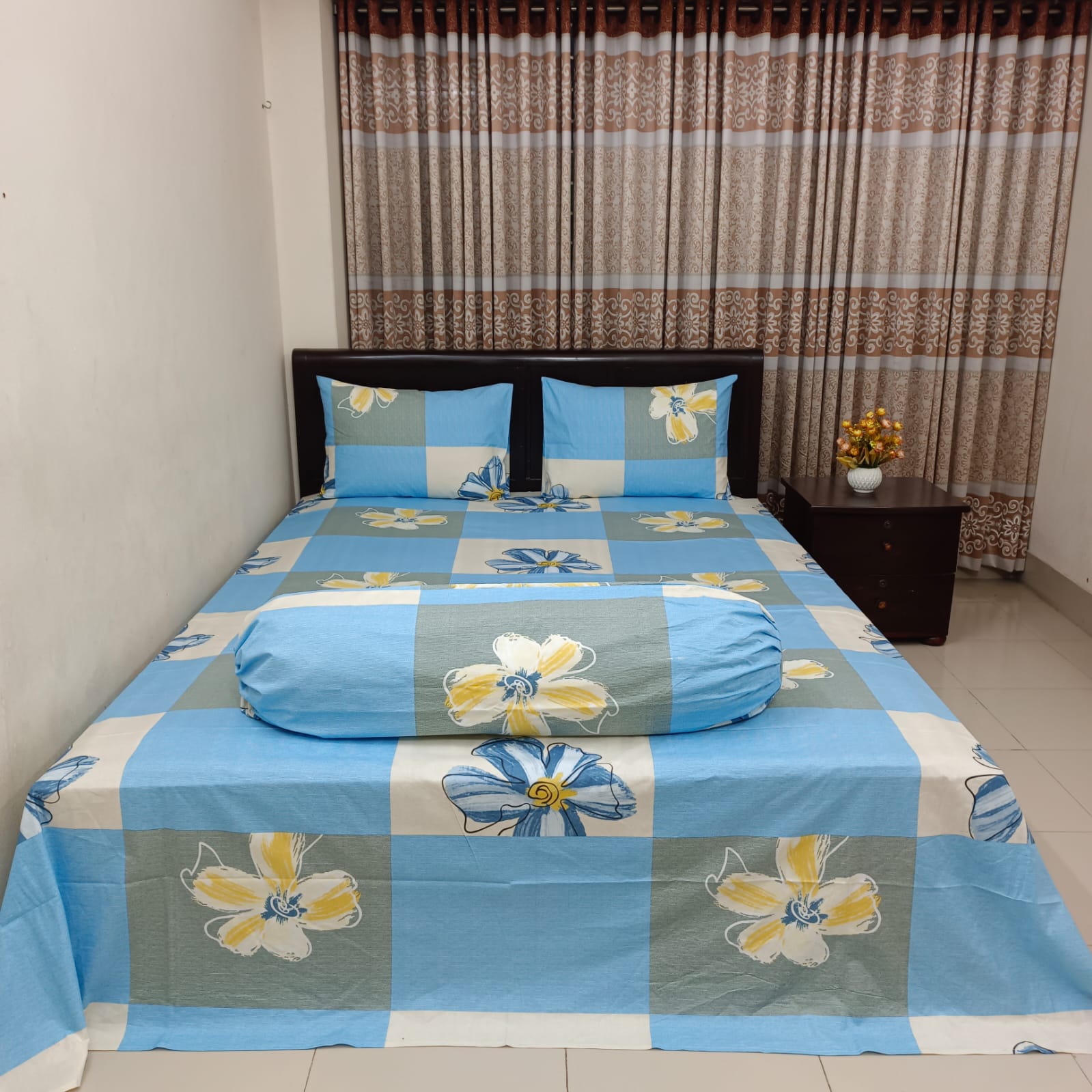 ORTHA EXCLUSIVE COTTON SUPER KING SIZE BEDSHEET – 4 Pecs Set