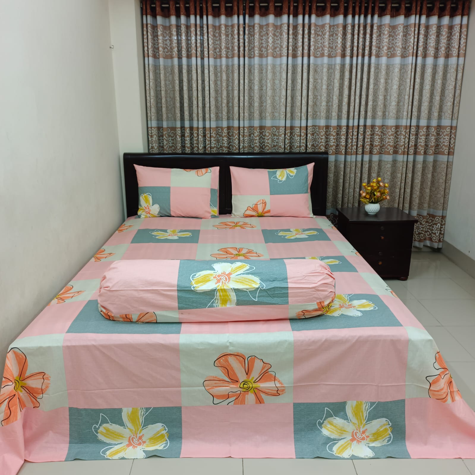 ORTHA EXCLUSIVE COTTON SUPER KING SIZE BEDSHEET – 4 Pecs Set