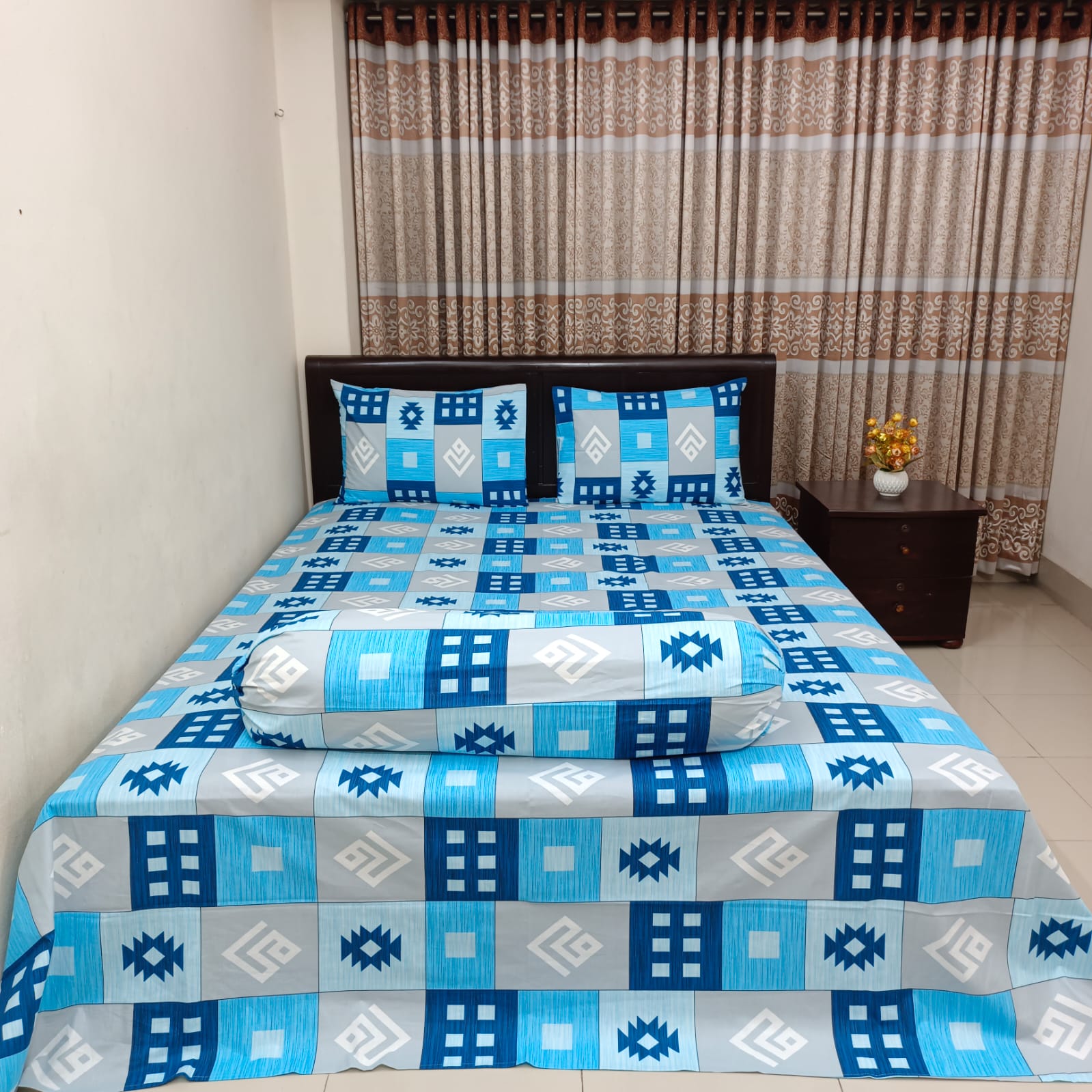 ORTHA EXCLUSIVE COTTON SUPER KING SIZE BEDSHEET – 4 Pecs Set