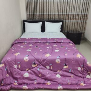 Finest Quality King Size Ortha Luxury Comforter (7 X 7.5 Feet) - Feather Touch Padding - Hit Purple