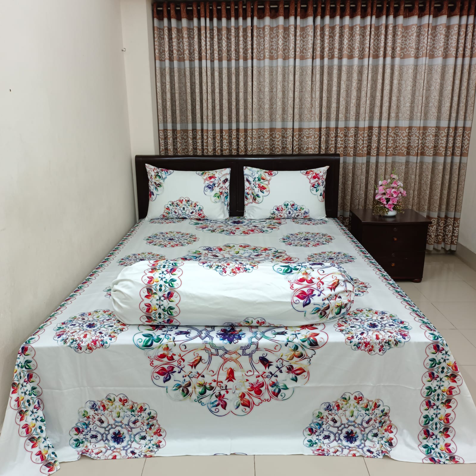 30/30 Count Luxury Exclusive Ortha Bedsheet – King Size – 4 Pecs Set