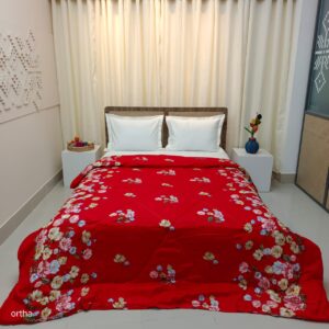 Finest Quality King Size Ortha Luxury Comforter (7 X 7.5 Feet) - Feather Touch Padding – T Red