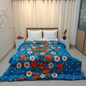 Finest Quality King Size Ortha Luxury Comforter (7 X 7.5 Feet) - Feather Touch Padding - Kolmi Paste