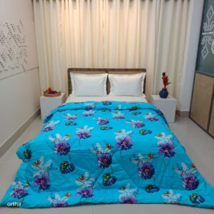 Finest Quality King Size Ortha Luxury Comforter (7 X 7.5 Feet) - Feather Touch Padding - Sky Lavender