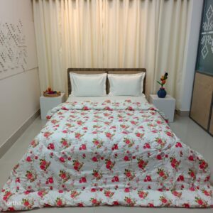 Finest Quality King Size Ortha Luxury Comforter (7 X 7.5 Feet) - Feather Touch Padding - Love Rose