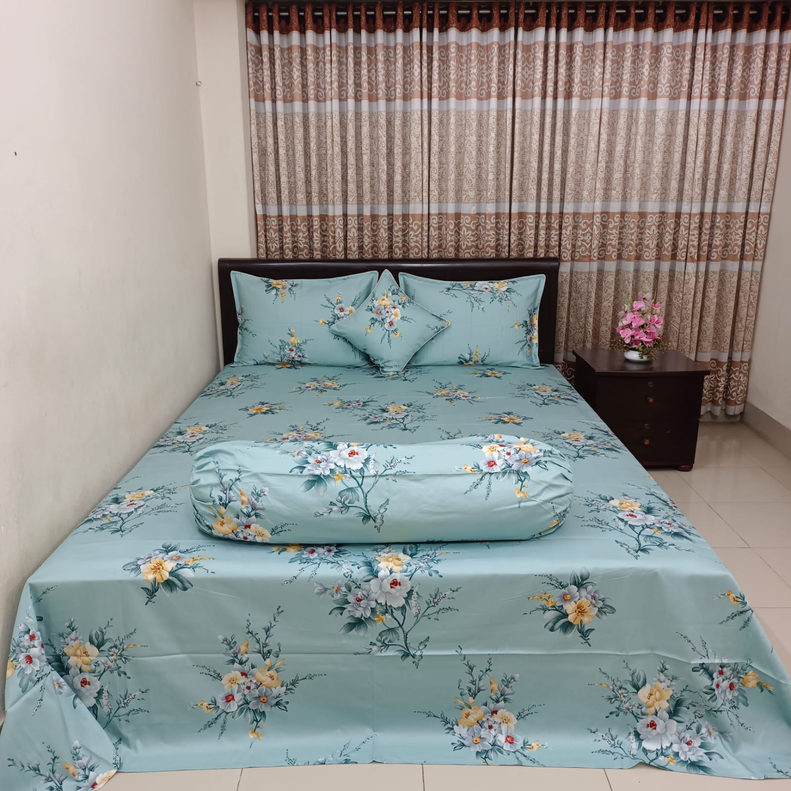 30/30 Count Super King Size Ortha Luxury Special High Quality Satin Twill Bedsheet – 5 Pecs Set