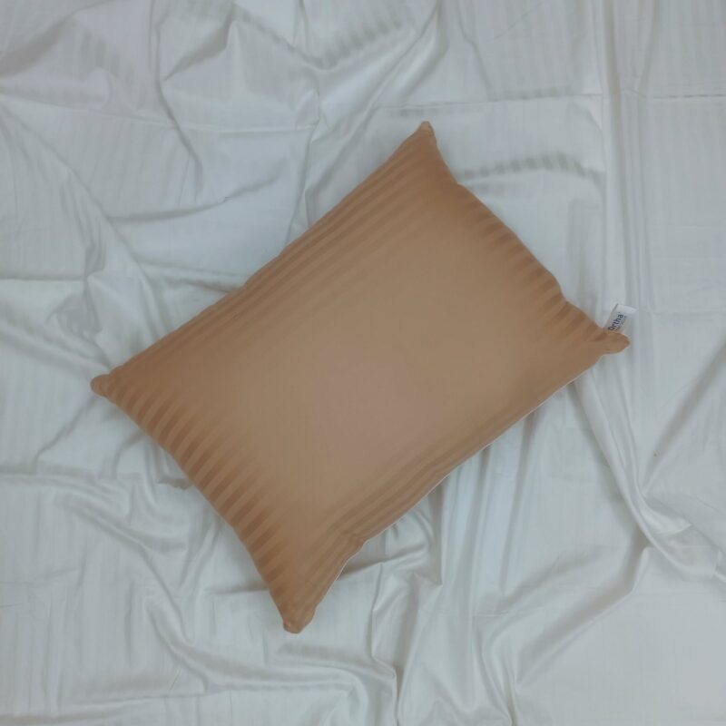 100% Cotton Single Piping Chain System Shimul Tula Pillow (18/24 Inch) – Peach - 1 Pecs