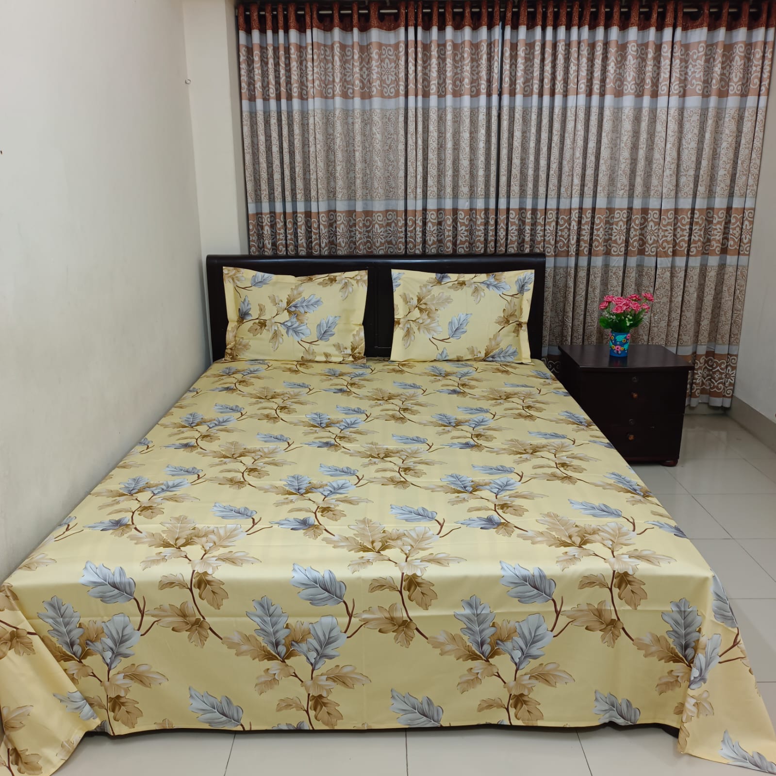 30/30 Count Luxury Exclusive Ortha Bedsheet – King Size – 3 Pecs Set