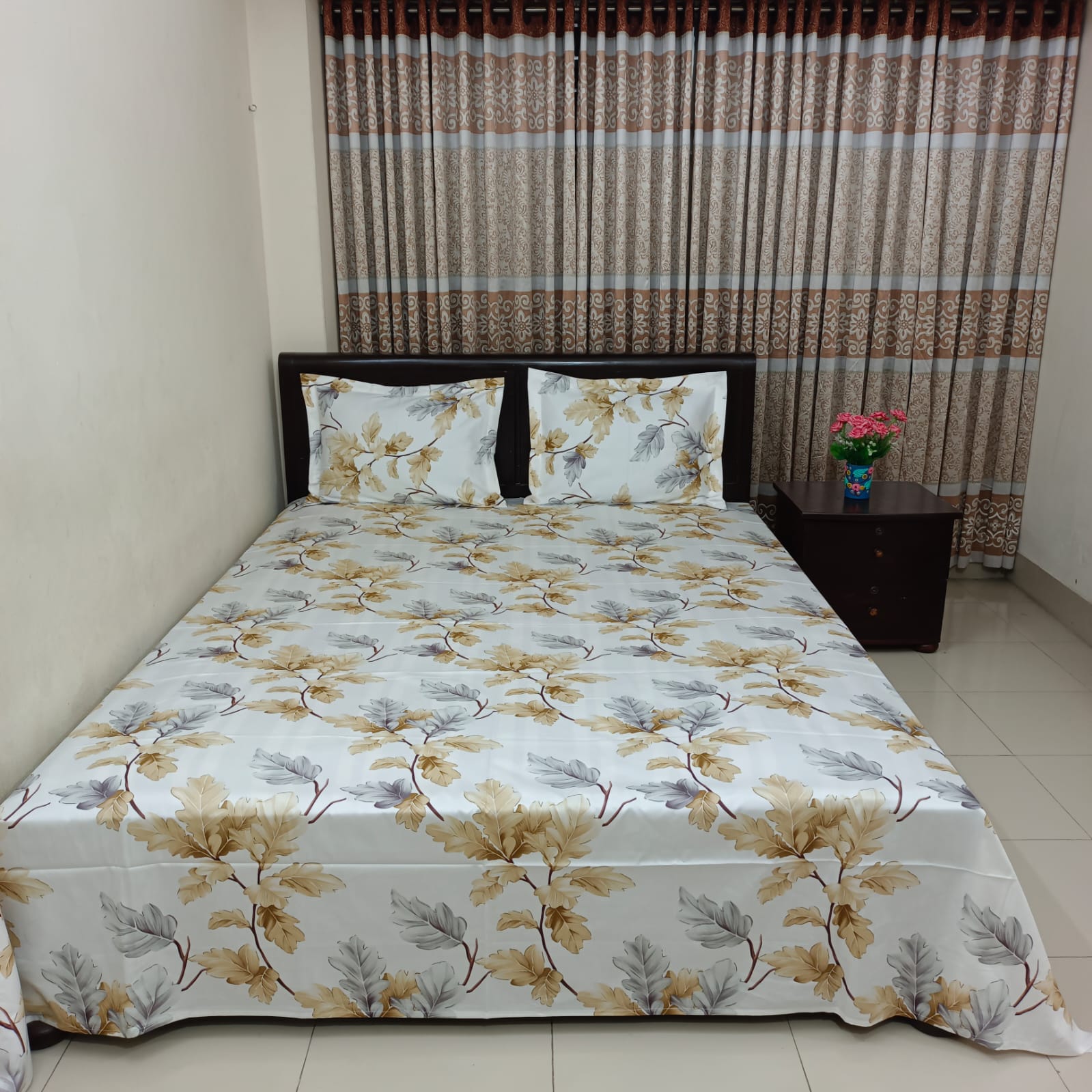 30/30 Count Luxury Exclusive Ortha Bedsheet – King Size – 3 Pecs Set