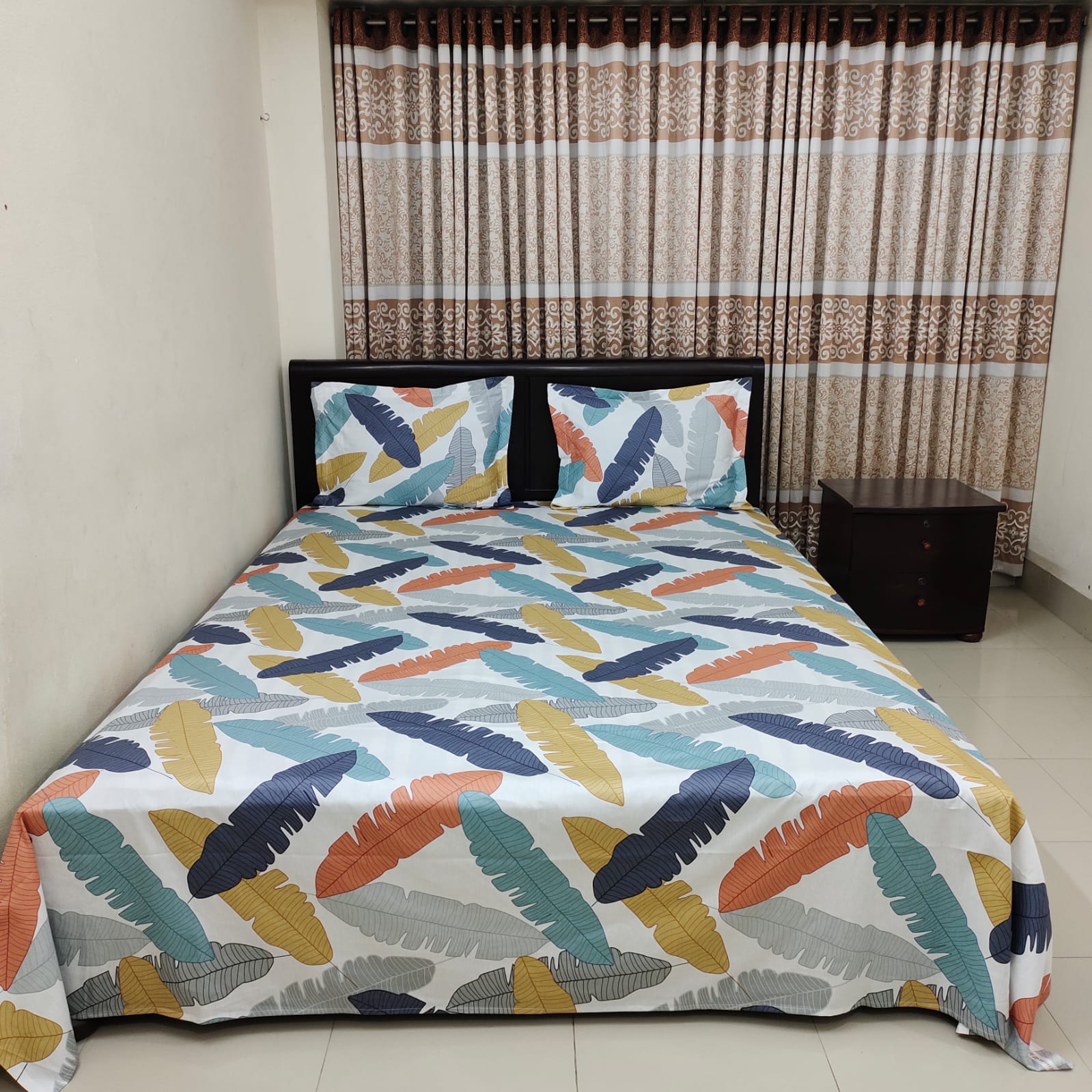 30/30 Count Luxury Exclusive Ortha Bedsheet – King Size – 3 Pecs Set