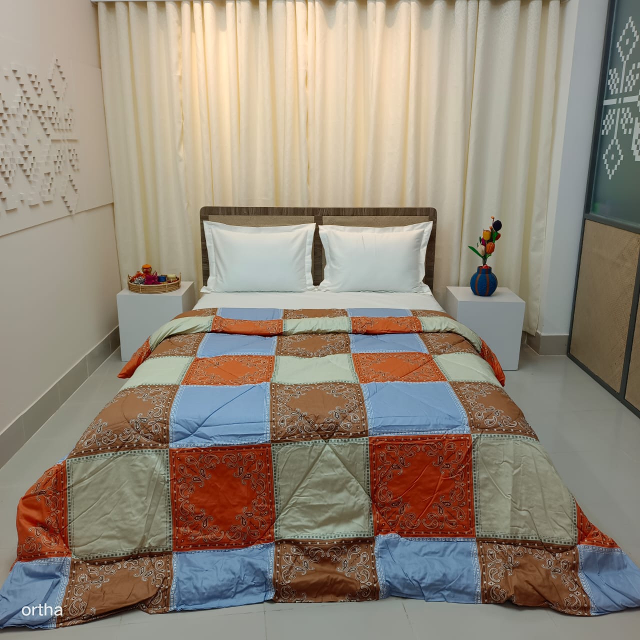 Finest Quality King Size Ortha Luxury Comforter (7 X 7.5 Feet) - Feather Touch Padding - Chocolate Box