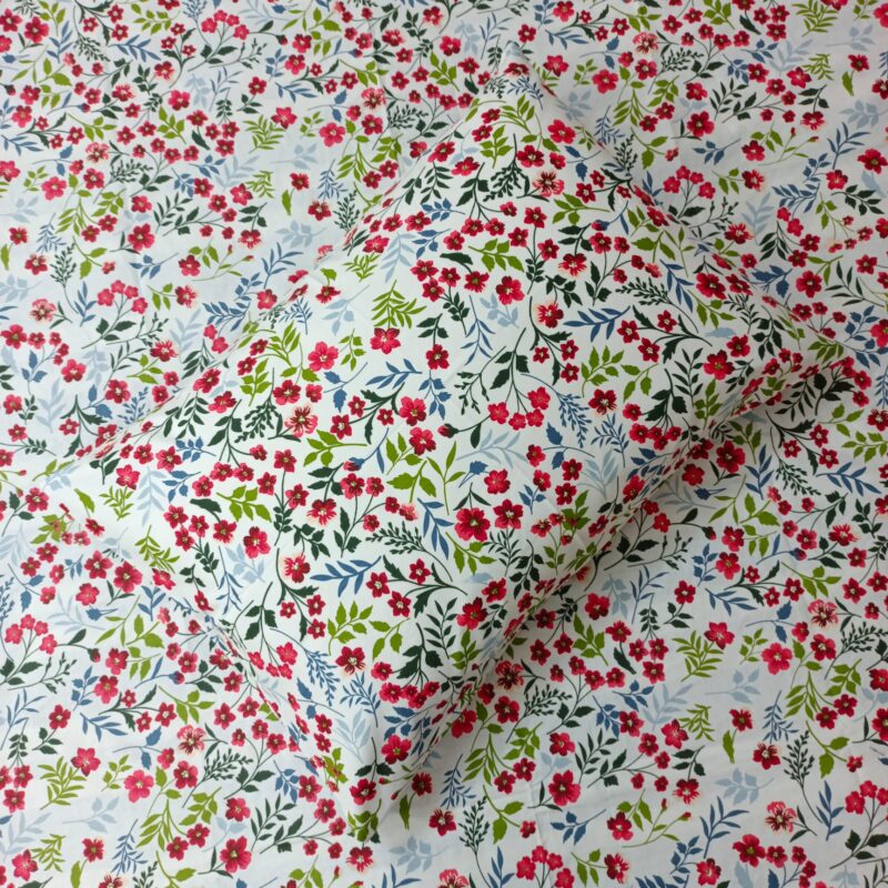 ORTHA EXPORT COTTON KING SIZE DOUBLE BEDSHEET – 3 PECS SET - CHERRY PLUM - Image 2