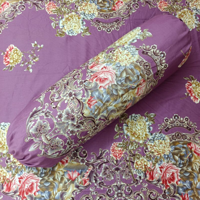 Luxury Twill Cotton Ortha Bedsheet – King Size – 3Pecs – Rose Purple - Image 3