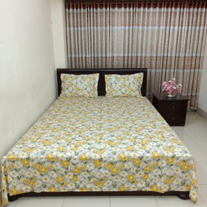 Luxury Twill Cotton Ortha Bedsheet – King Size – 3Pecs – Cosmos