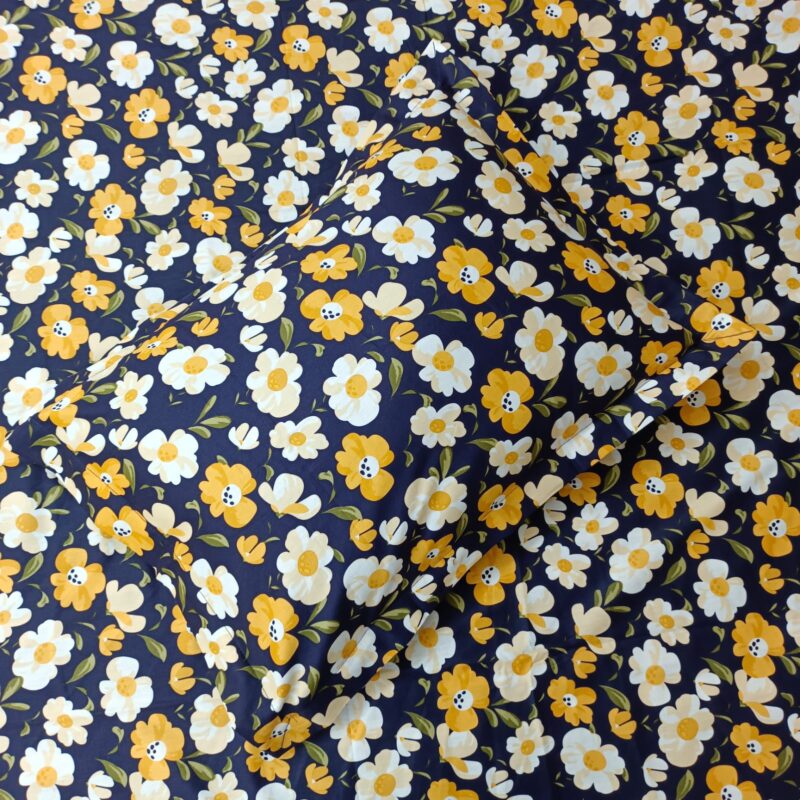 Luxury Twill Cotton Ortha Bedsheet – King Size – 3Pecs – Blue Cosmos - Image 2