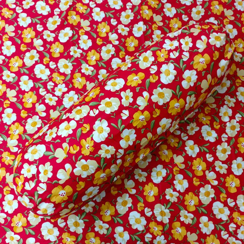 Luxury Twill Cotton Ortha Bedsheet – King Size – 3Pecs – Red Cosmos - Image 3