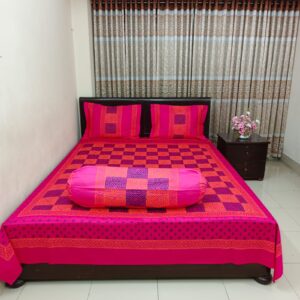 Hand Block Ortha Bedsheet – 4 Pecs – King Size