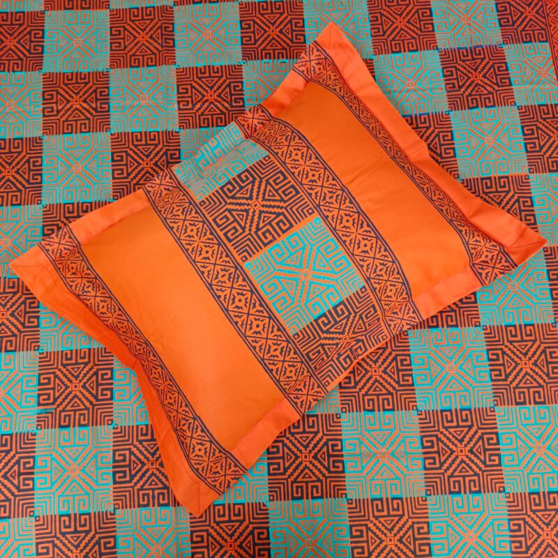 Hand Block Ortha Bedsheet – 4 Pecs – King Size - Image 2