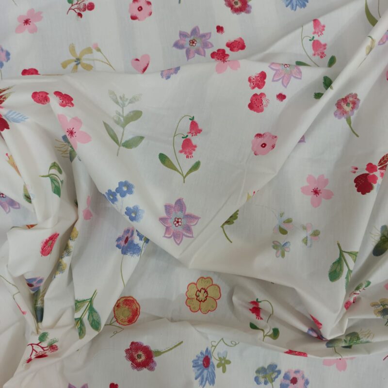 ORTHA EXPORT COTTON KING SIZE DOUBLE BEDSHEET – 3 PECS SET – MULTI FLOWER - Image 7