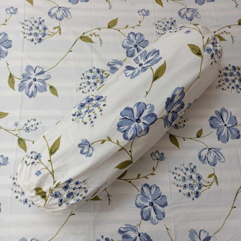 ORTHA EXPORT COTTON KING SIZE DOUBLE BEDSHEET – 3 PECS SET – PURPLE FLORA - Image 3