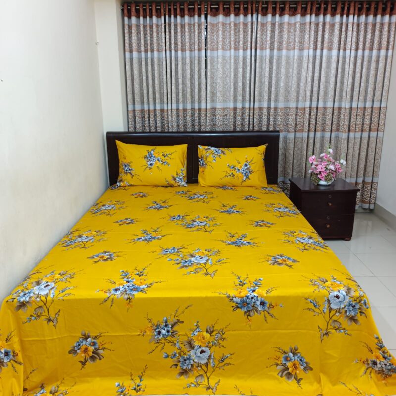 30/30 Count Luxury Exclusive Ortha Bedsheet – King Size – 3 Pecs Set – Bashonti